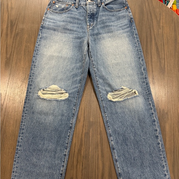 MADEWELL Low Slung Straight Jean in Belrose Wash 27 - Picture 3 of 7